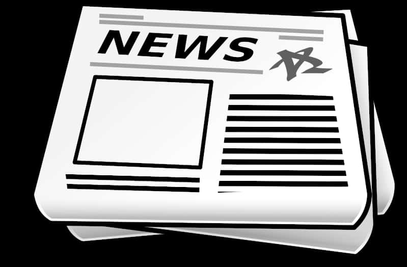 Blackand White News Paper Graphic PNG image with a transparent background, free high-resolution download