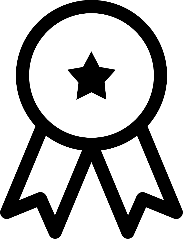 Blackand White Ribbon Award Icon