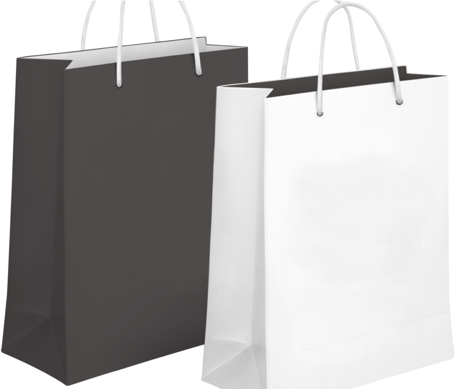 Blackand White Shopping Bags