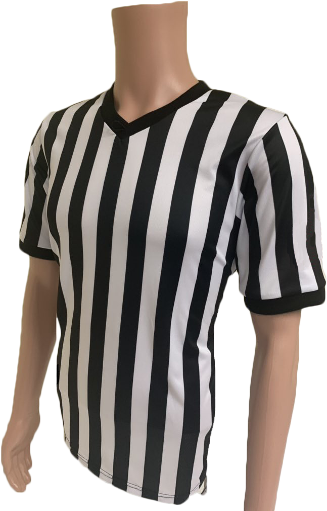 Blackand White Striped Referee Shirt