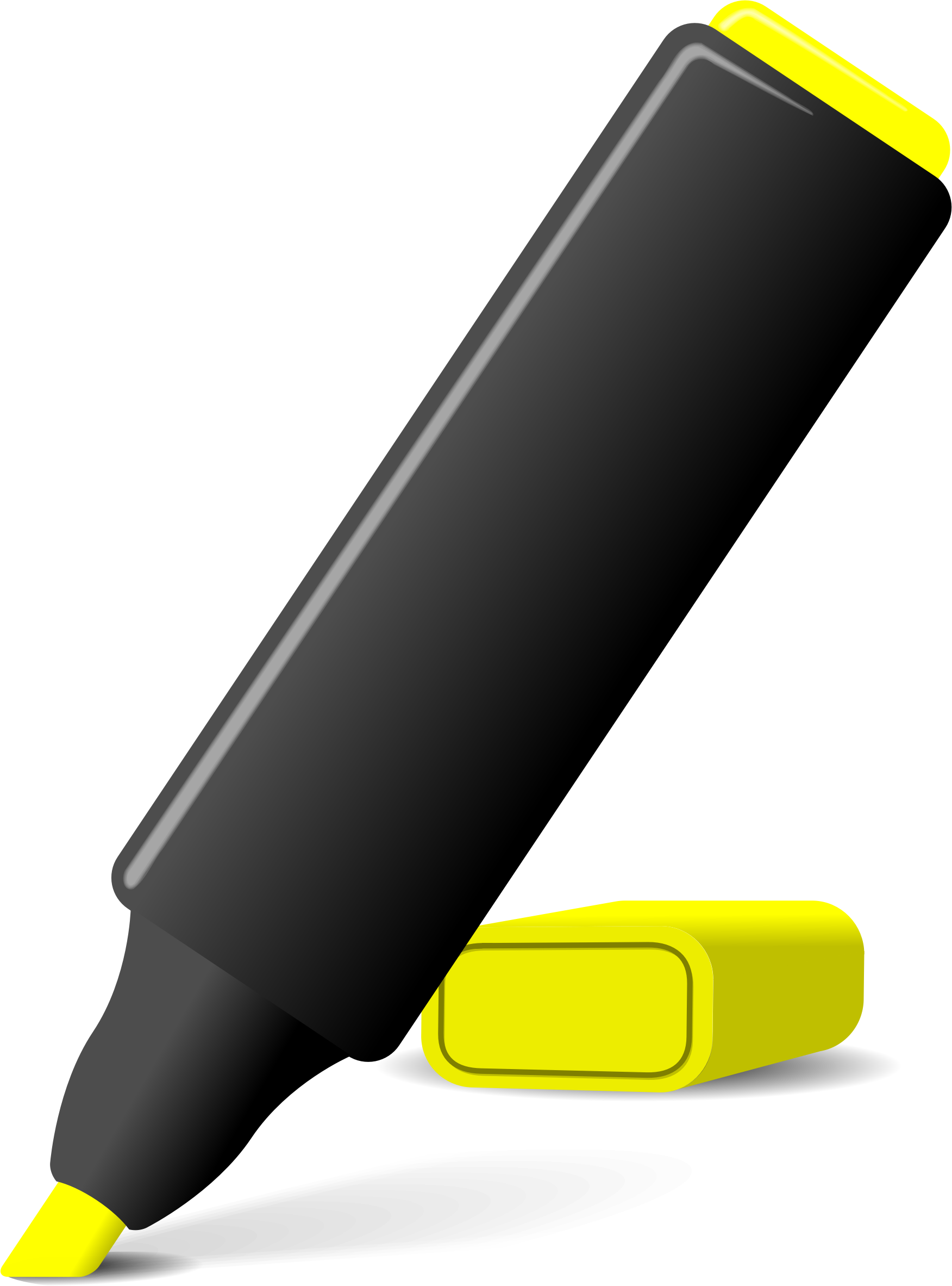 Highlighter Pen Big Image - Textmarker Clipart, HD Png Download PNG image with a transparent background, free high-resolution download