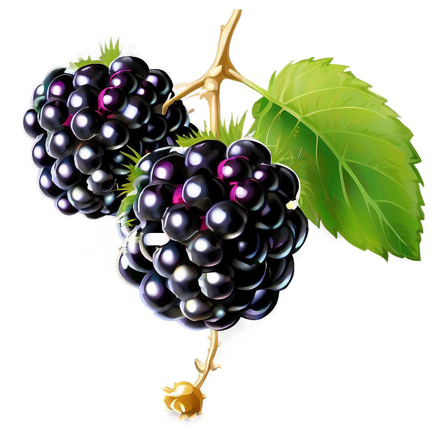 Blackberry on Vine PNG vox2 PNG with transparent background
