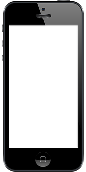 Blacki Phone Blank Screen PNG with transparent background