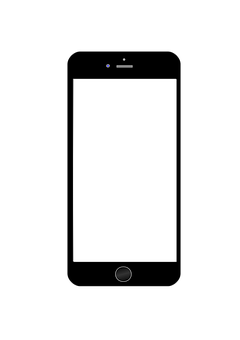 Blacki Phone Front View PNG with transparent background