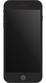 Blacki Phone Front View PNG with transparent background