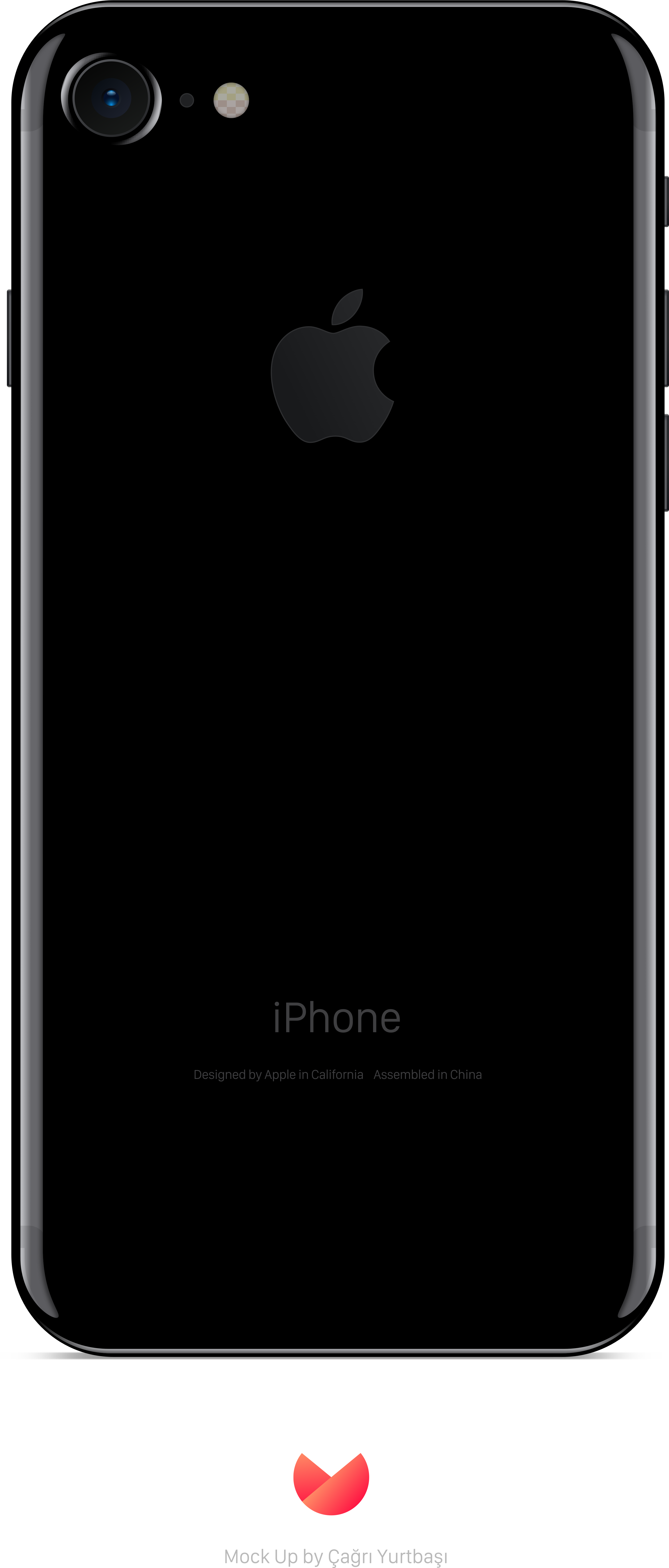 Blacki Phone Mockup Back View