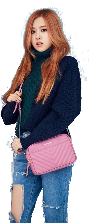 Blackpink Member Fashion Pose With Bag