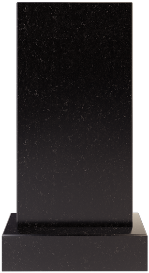 Blank Black Gravestone PNG with transparent background
