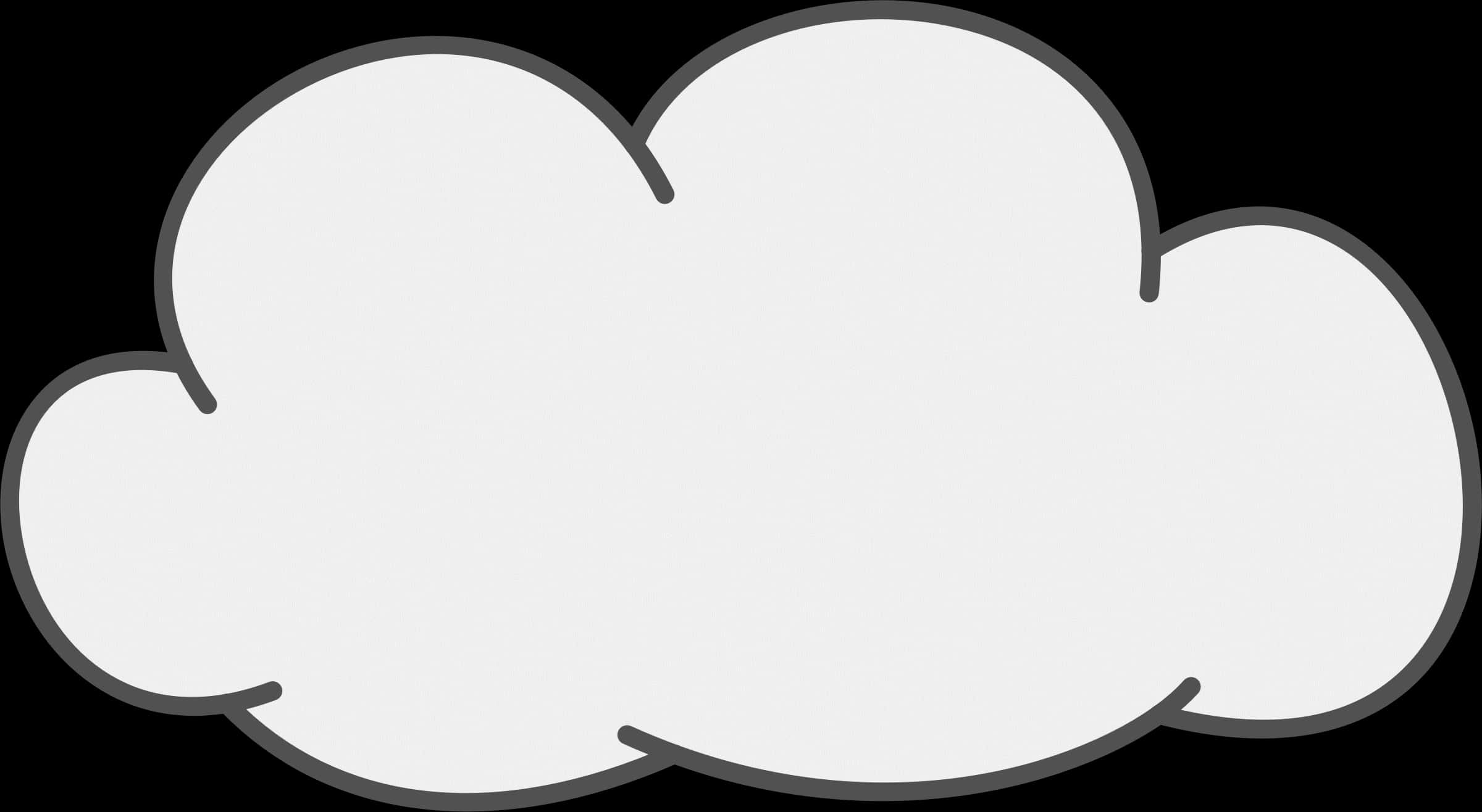 Blank_ Cartoon_ Cloud_ Bubble PNG with transparent background