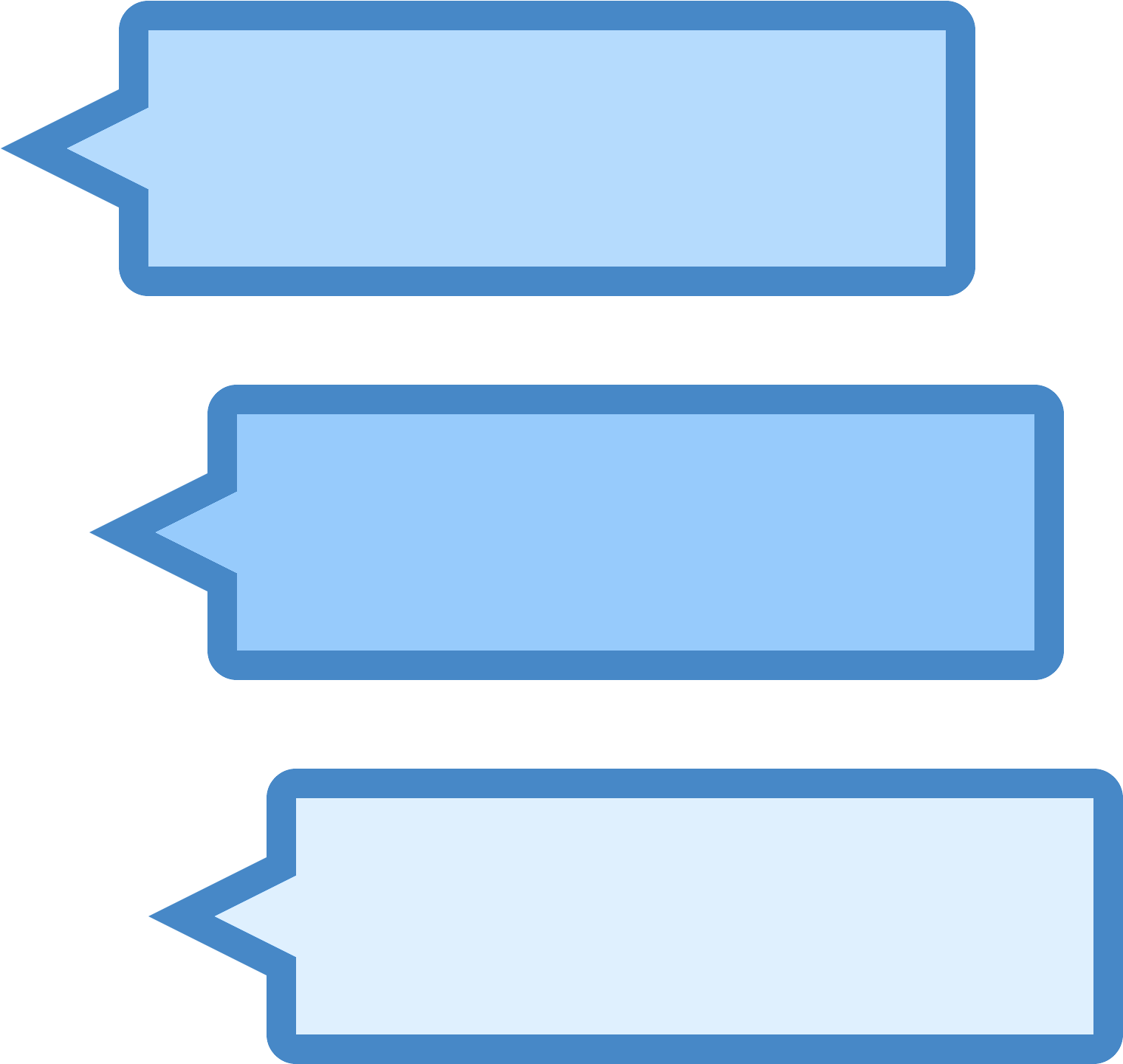 Blank Chat Bubbles Vector PNG with transparent background