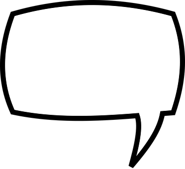 Blank Comic Speech Bubble PNG with transparent background