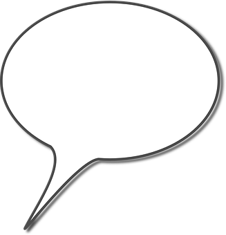 Blank Comic Speech Bubble PNG with transparent background