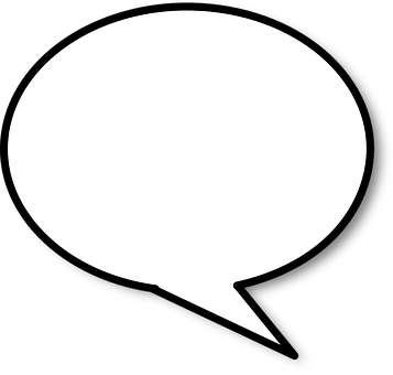 Blank Comic Speech Bubble PNG with transparent background
