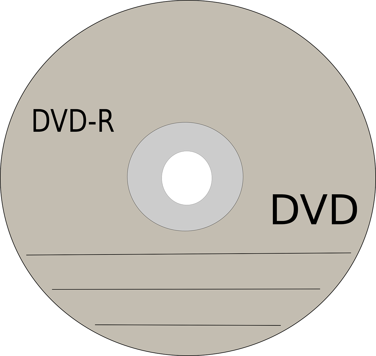 Blank D V D R Disc PNG with transparent background