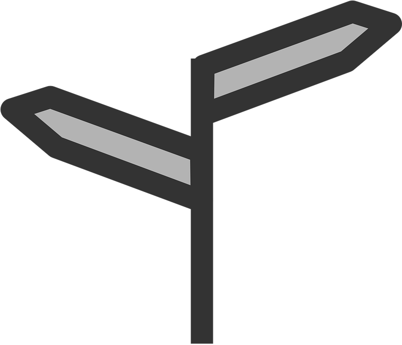 Blank_ Directional_ Signpost PNG with transparent background