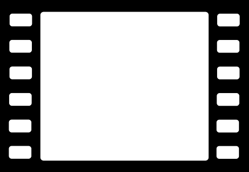 Blank Film Frame Template PNG with transparent background