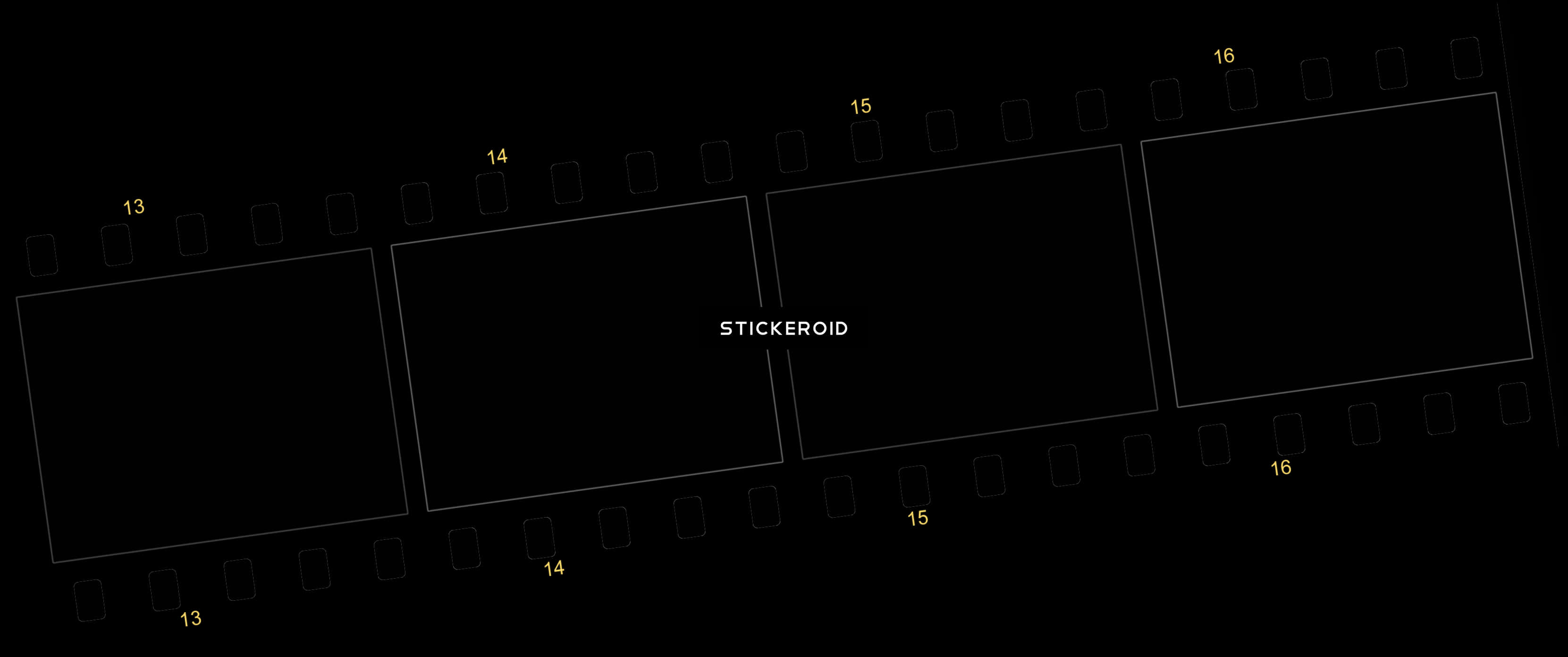 Blank Film Strip Template PNG image with a transparent background, free high-resolution download