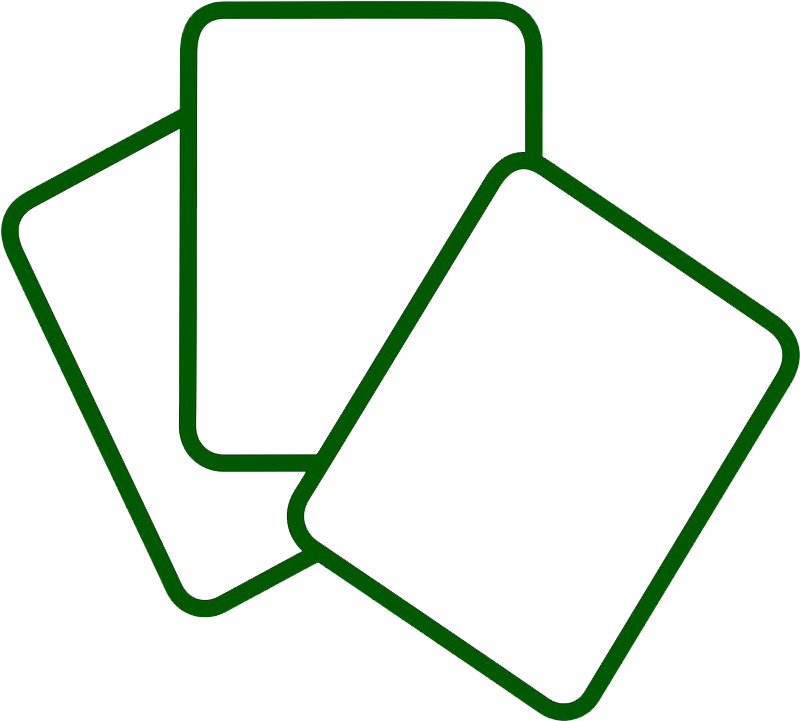 Blank Green Playing Cards