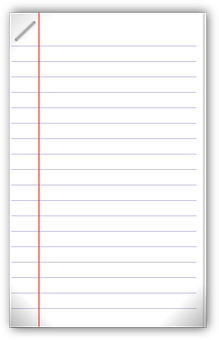 Blank Lined Notebook Paper PNG with transparent background