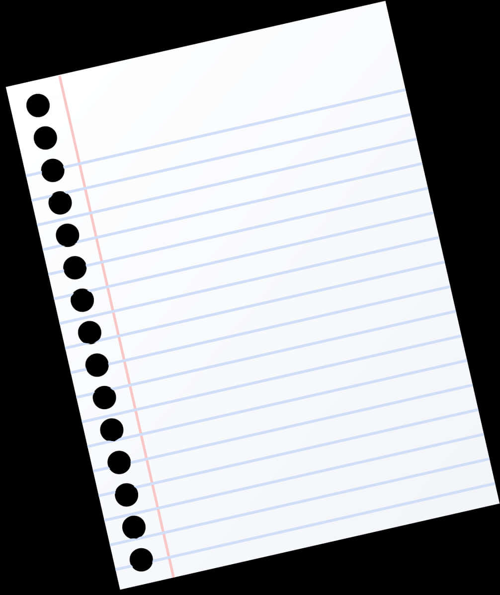 Blank Lined Notebook Paper