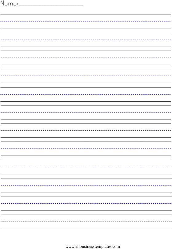 Blank Lined Notebook Paper Template