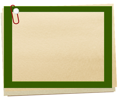 Blank Note Paperwith Clip PNG with transparent background