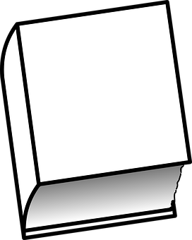 Blank Open Book Graphic PNG with transparent background