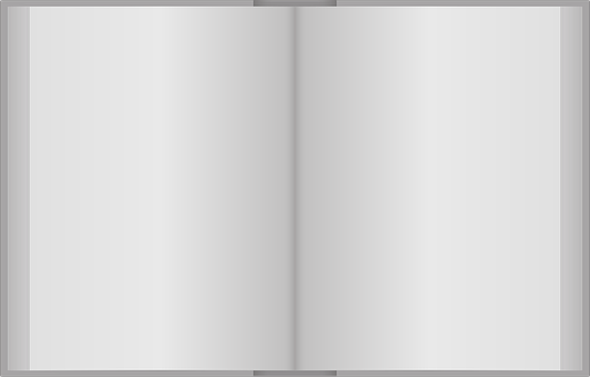 Blank Open Book Mockup PNG with transparent background