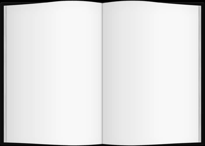 Blank Open Book Template PNG with transparent background