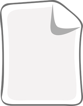 Blank Paper Icon PNG with transparent background