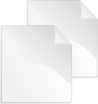Blank Paper Sheets Overlay PNG with transparent background
