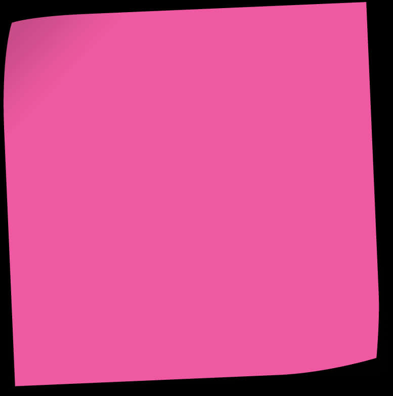 Blank Pink Sticky Note