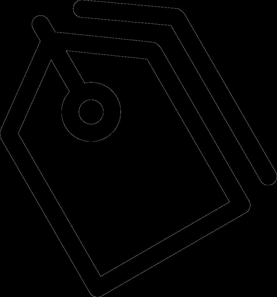 Blank Price Tag Outline PNG with transparent background