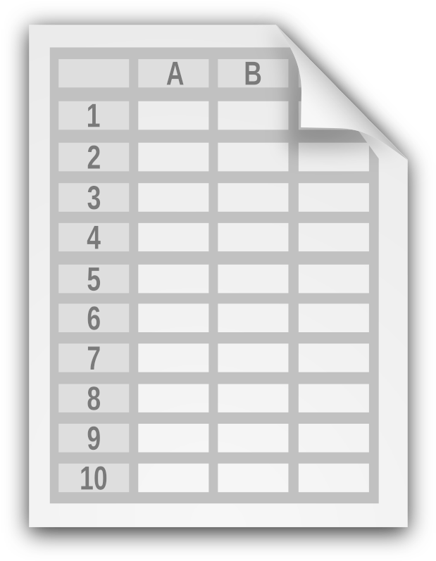 Spreadsheet Document Icon With No Text - Spreadsheet Clipart, HD Png Download PNG with transparent background