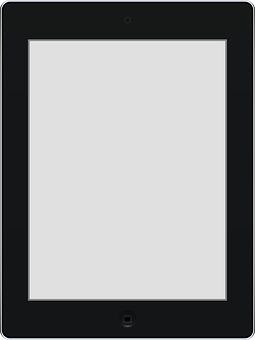 Blank Tablet Screen PNG with transparent background