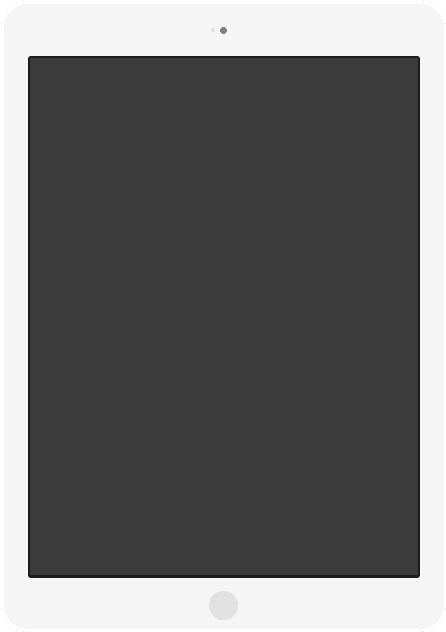 Blank Tablet Screen PNG with transparent background