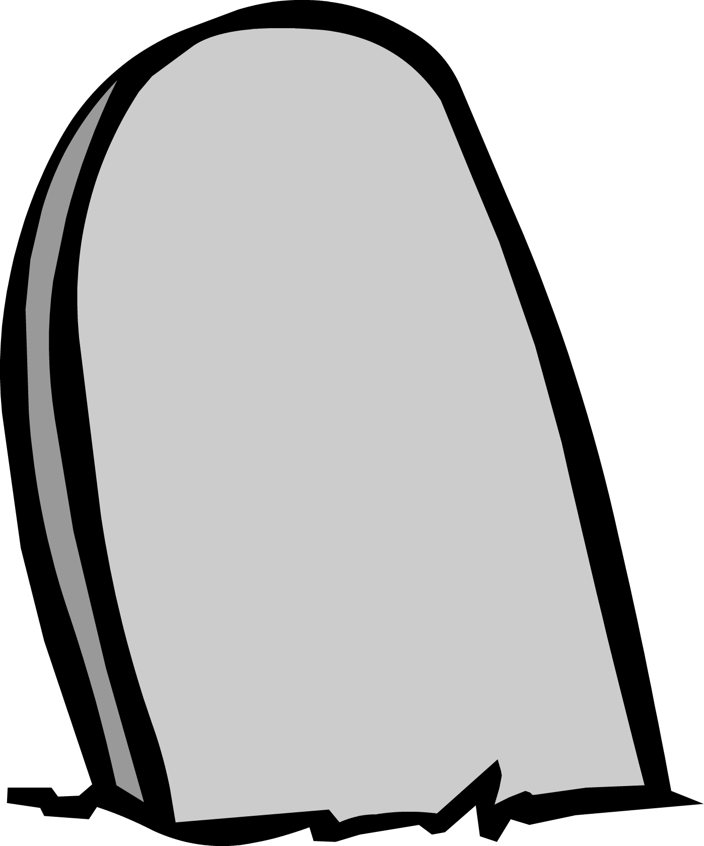 Blank Tombstone Vector Illustration PNG with transparent background
