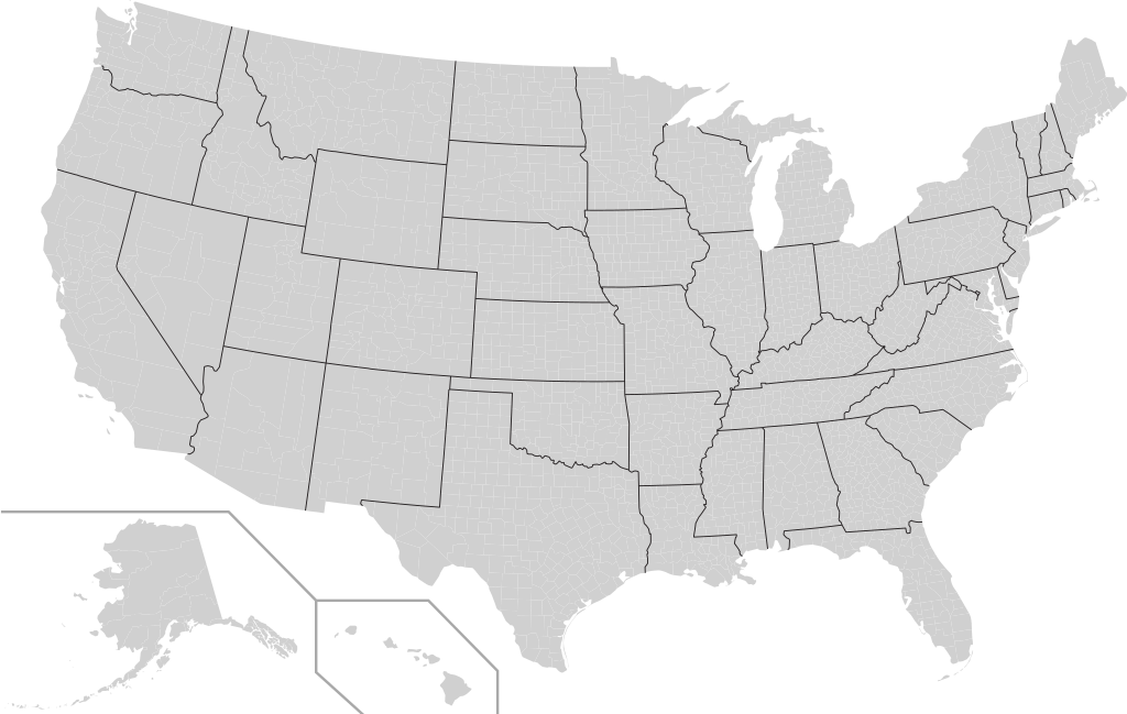 Blank U S A Map Outline