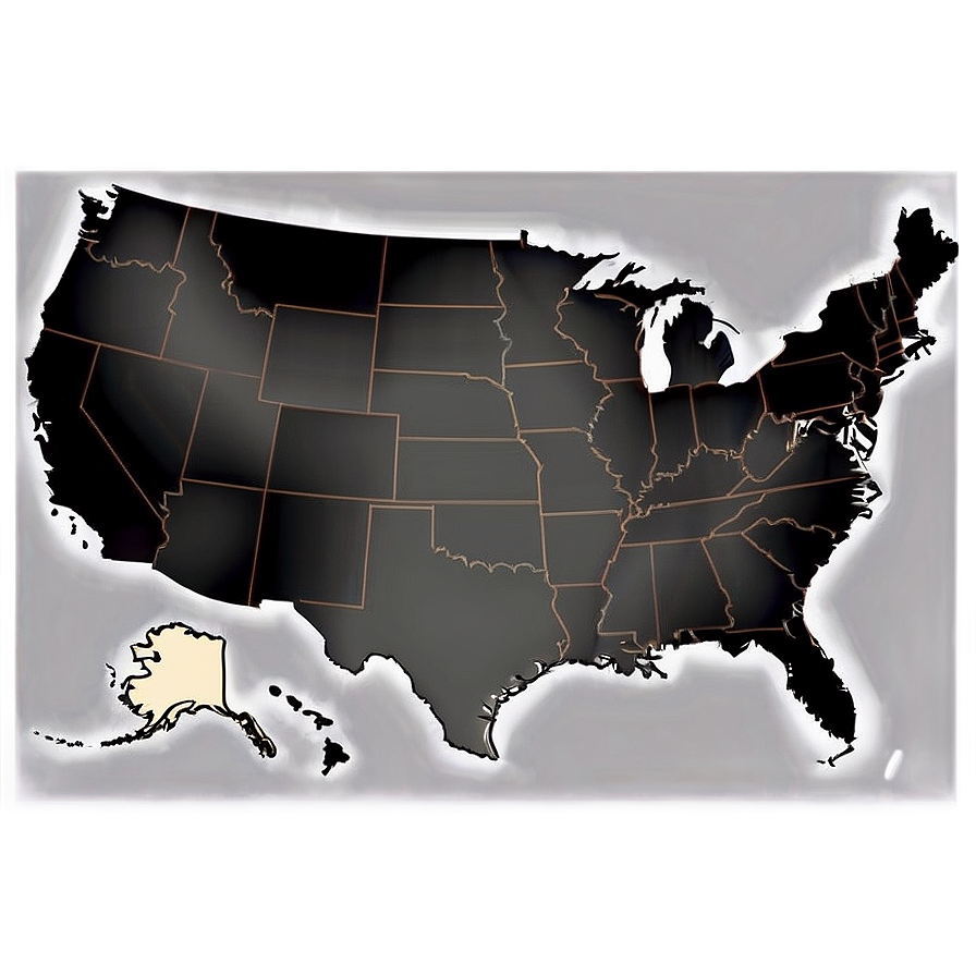 Blank USA Map PNG xmn PNG image with a transparent background, free high-resolution download
