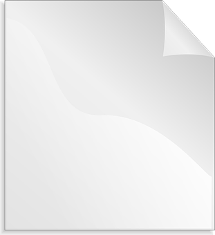 Blank White Paper Corner Curl PNG with transparent background