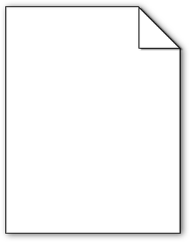 Blank White Paper Corner Folded