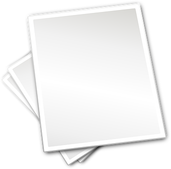 Blank White Paper Sheets PNG with transparent background