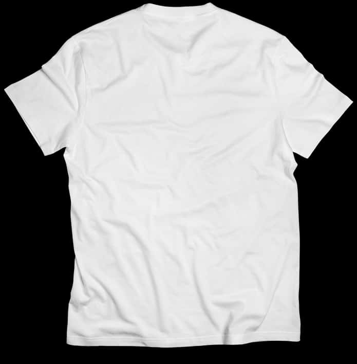 Blank White T Shirt Back View PNG with transparent background