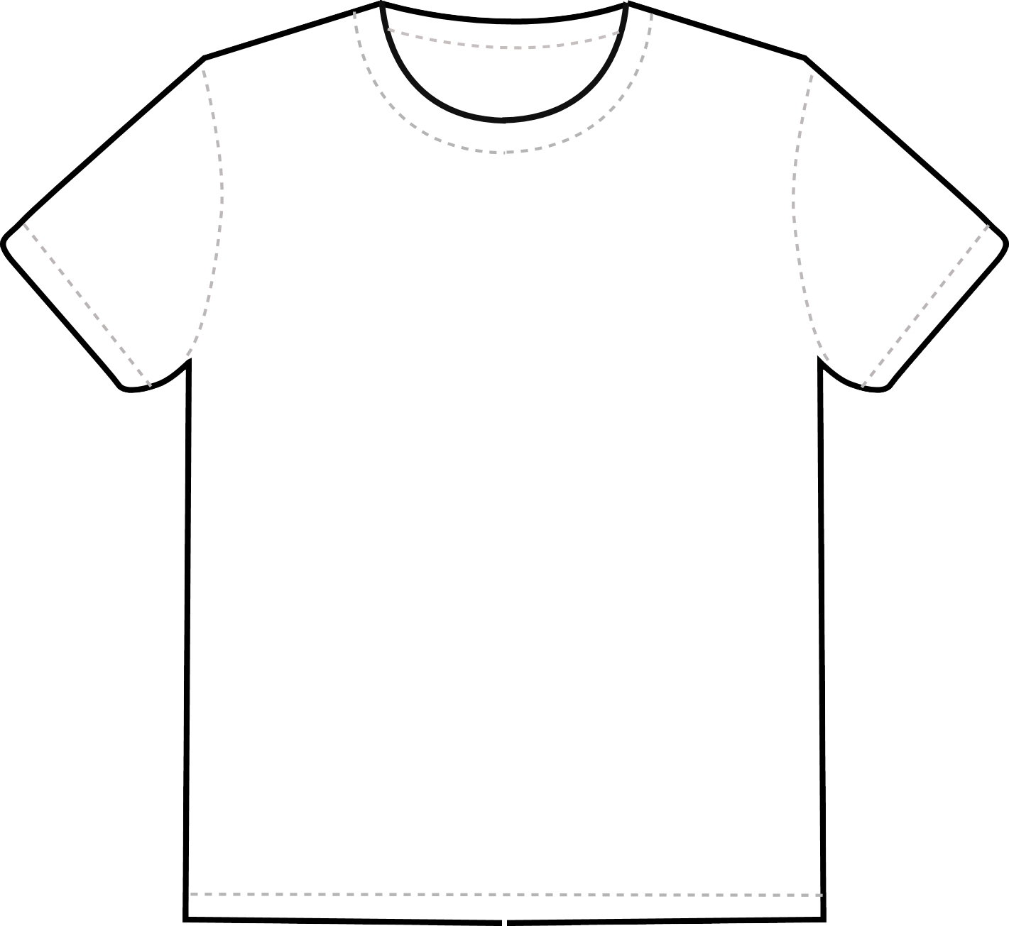 Blank White T Shirt Template PNG with transparent background