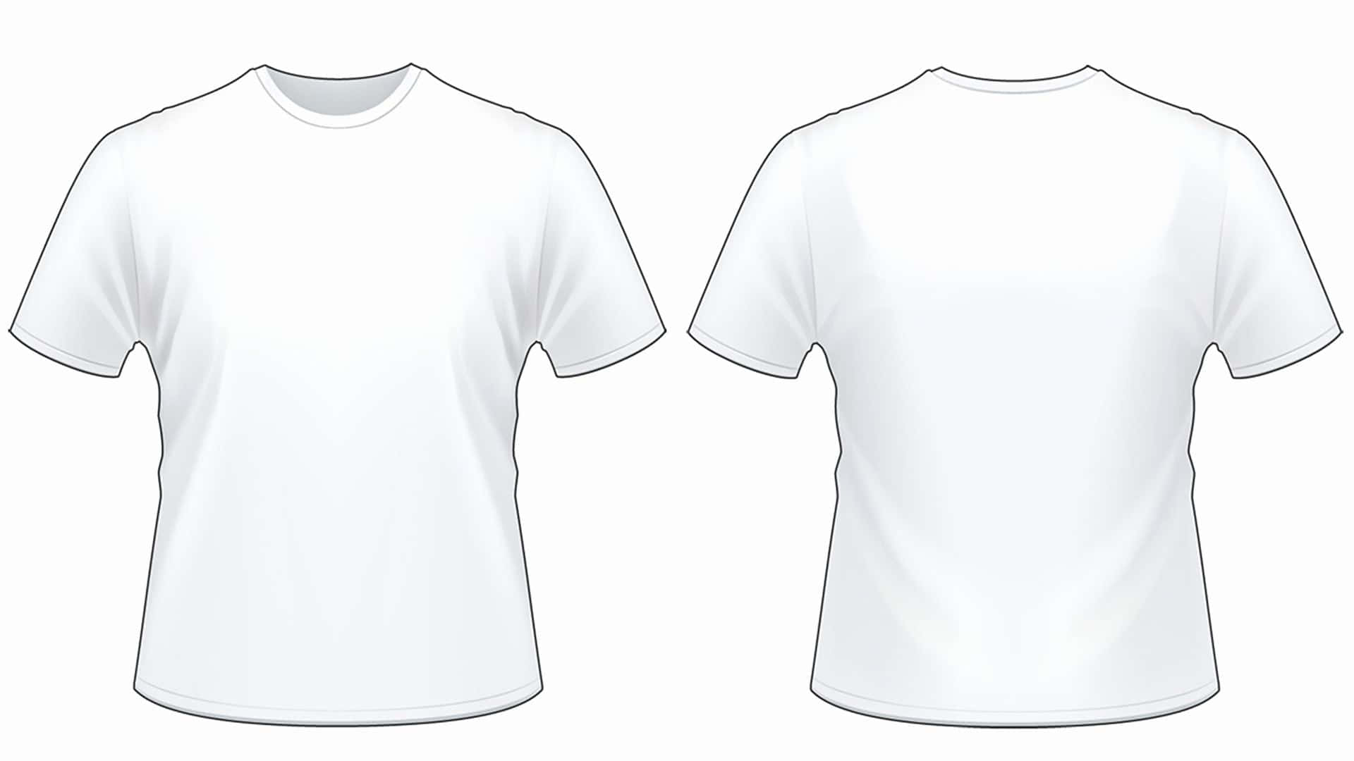 Blank White T Shirt Template Front Back PNG with transparent background