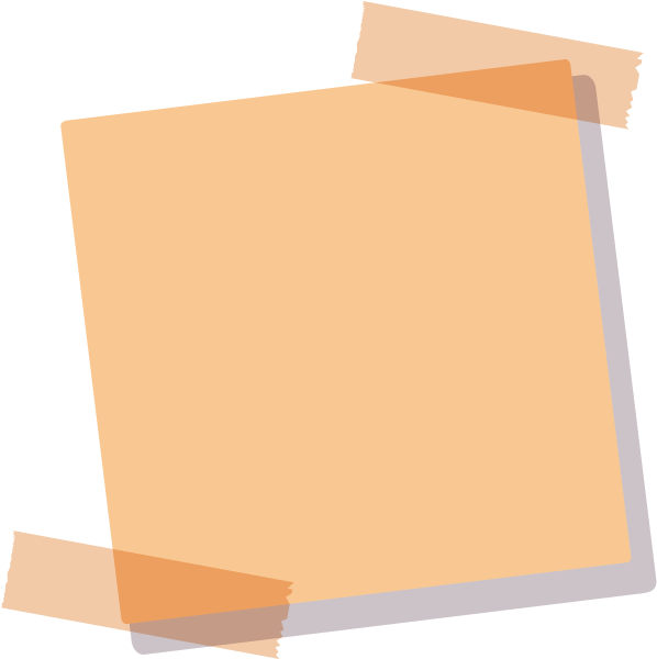 Blank Yellow Post It Note PNG with transparent background