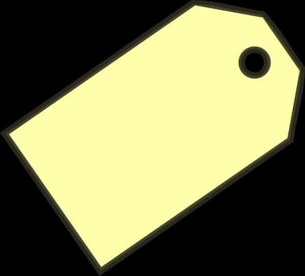 Blank Yellow Price Tag