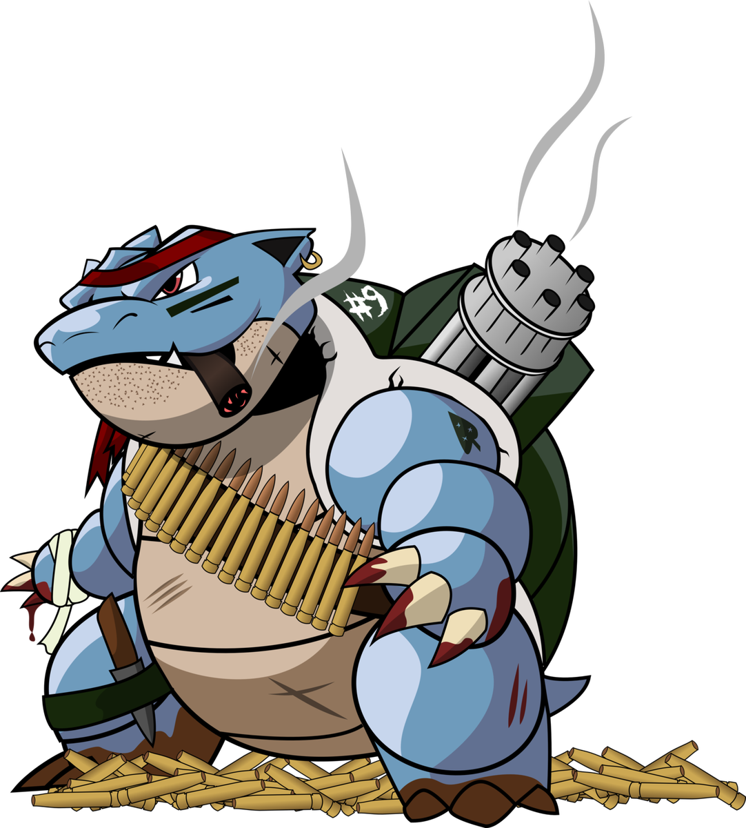 Blastoise Military Style Artwork