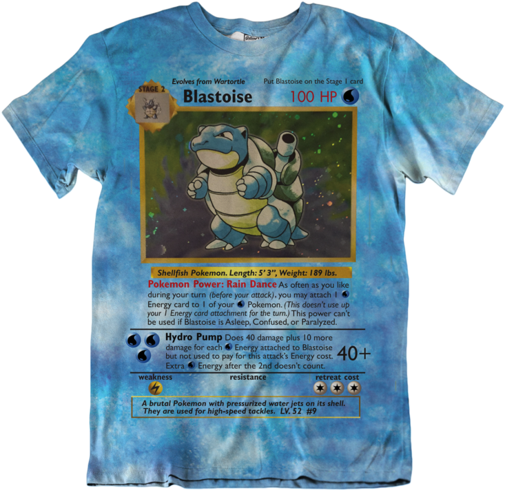 Blastoise Pokemon Card T Shirt Design