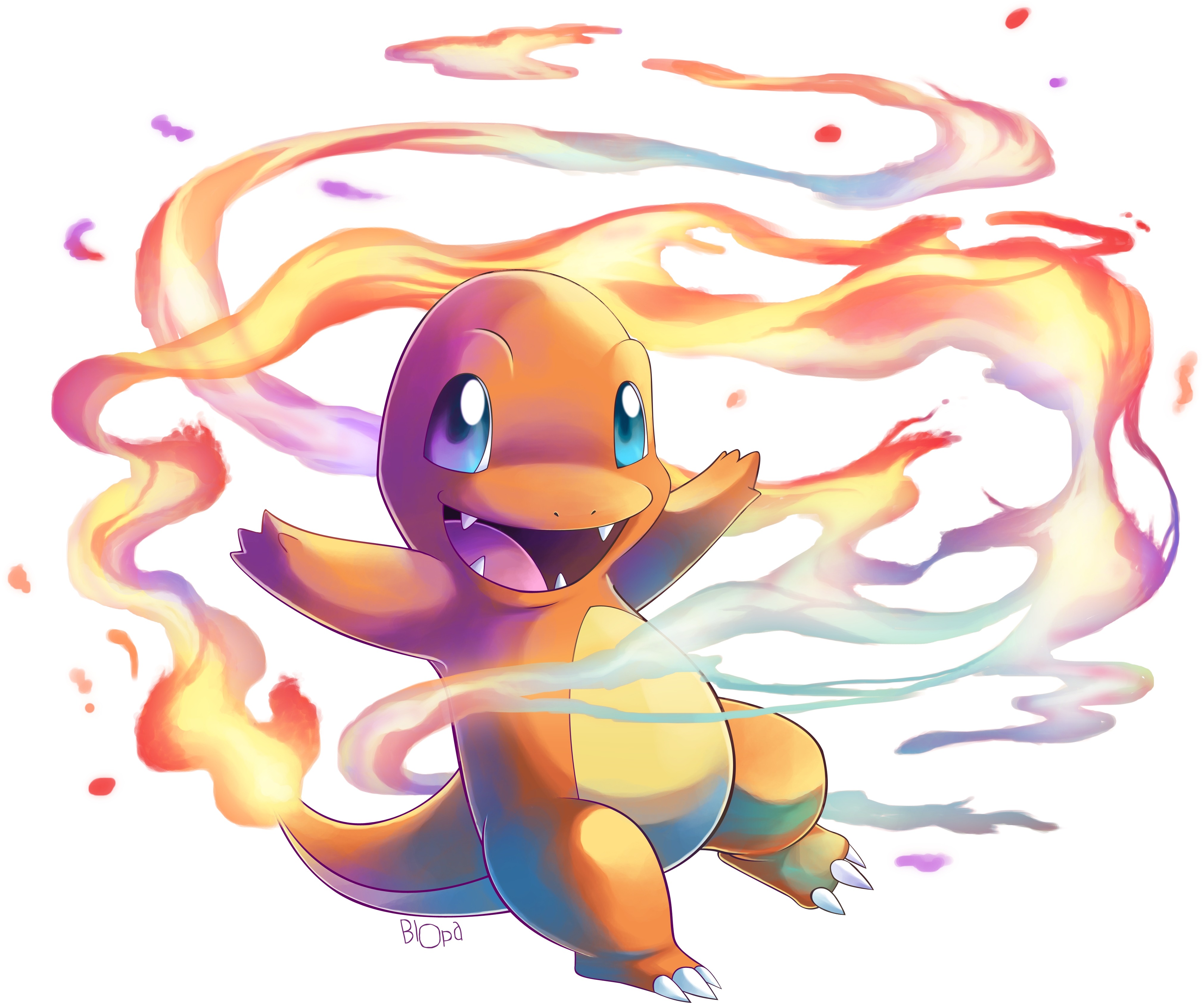004 Charmander Used Fire Spin And Scratch - Charmander Art, HD Png Download PNG with transparent background